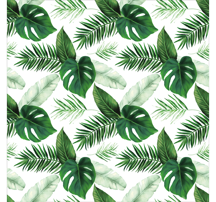 Estore de rolo para sala desenho de folhas tropicais - TenStickers