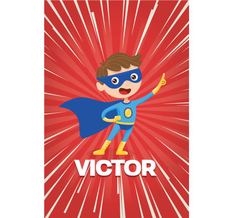 Estore de rolo personalizável super garoto - TenStickers