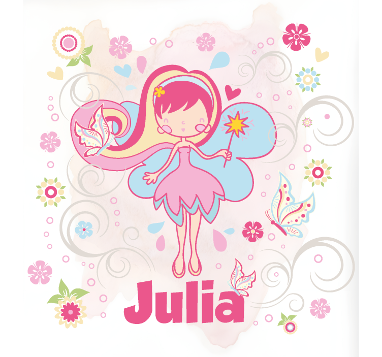 Estore de rolo personalizável fada com borboletas - TenStickers