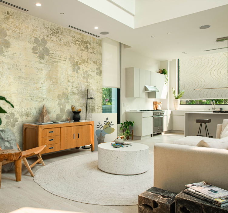 Estore de rolo para sala padrões de ondas sutis - TenStickers