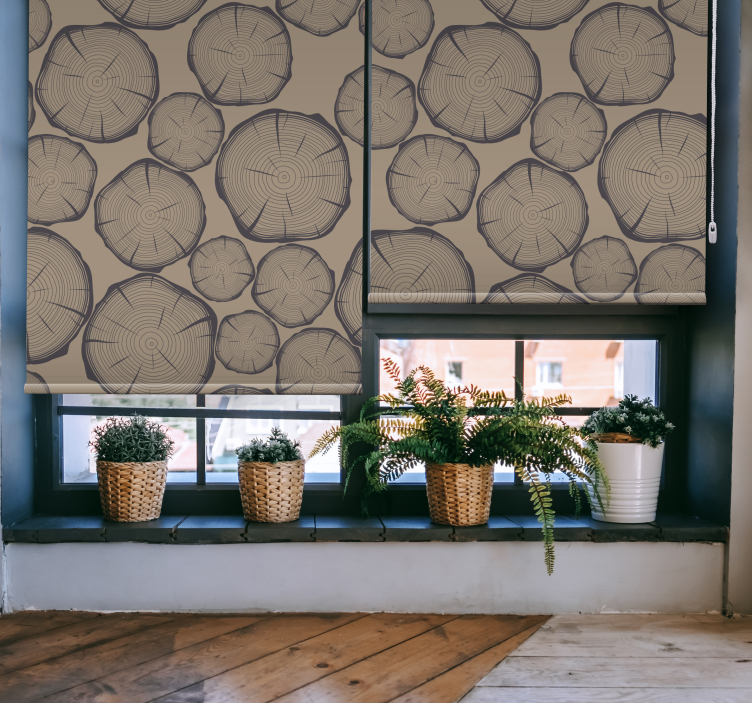 Estore de rolo padrão de troncos de árvore - TenStickers