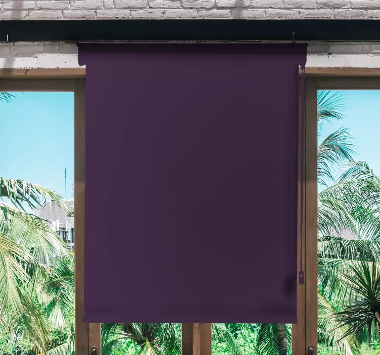 Ameixa roxo liso cor lisa elegante cortina - TenStickers