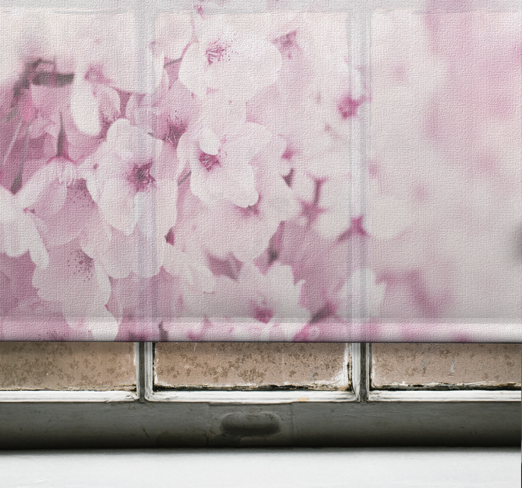 Flor rosa claro flor cortina - TenStickers