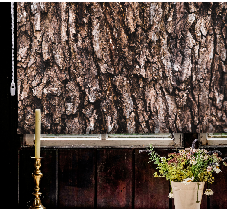 Cortina de quarto principal realista com casca de árvore - TenStickers