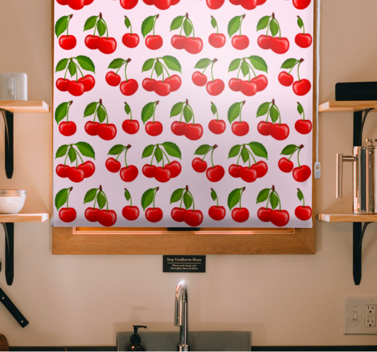 Decoração cerejas reais frutas e vegetais cegos - TenStickers