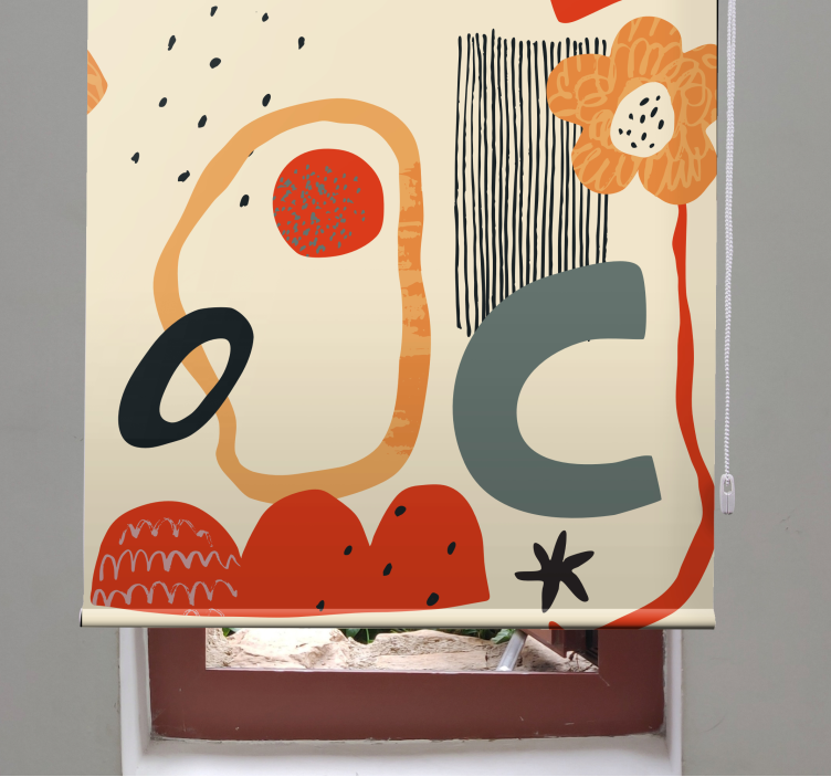 Estor composição floral abstrata - TenStickers