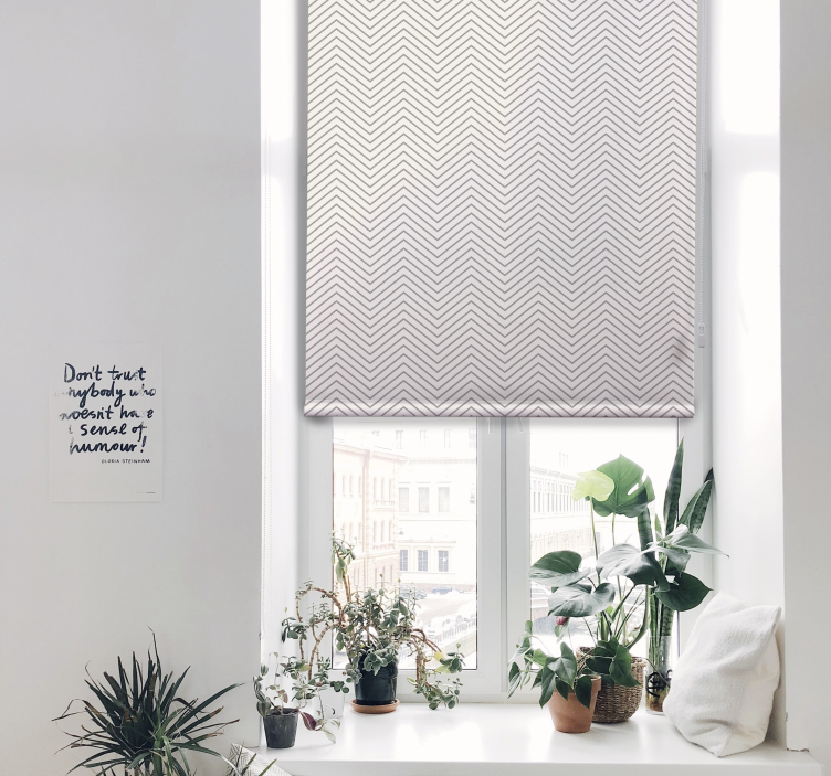 Estore branco vintage e linhas cinzentas - TenStickers