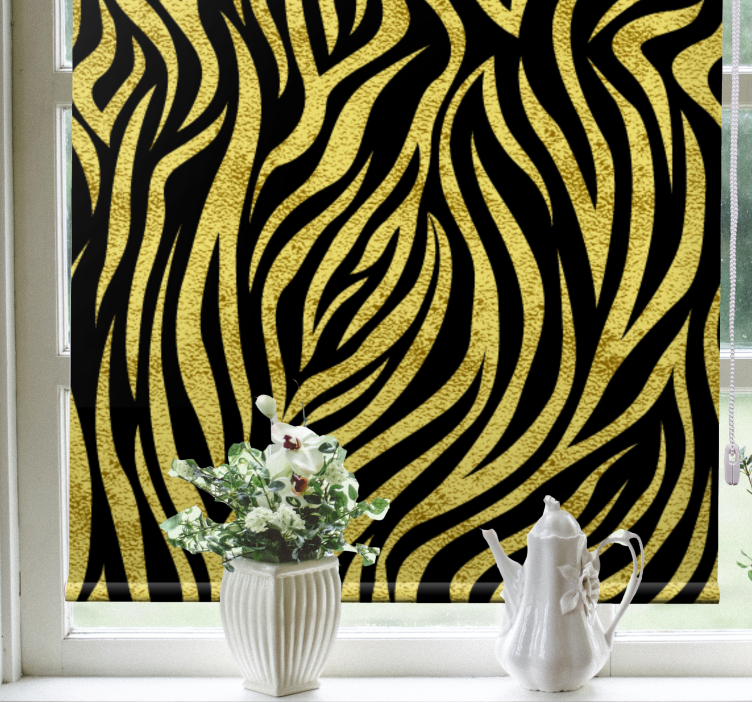 Estore de rolo animais variados estampa de tigre amarelo - TenStickers