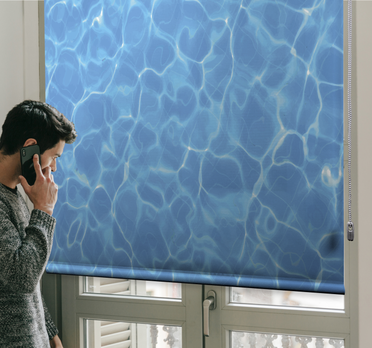 Estore de rolo casa de banho reflexos da superfície da água - TenStickers