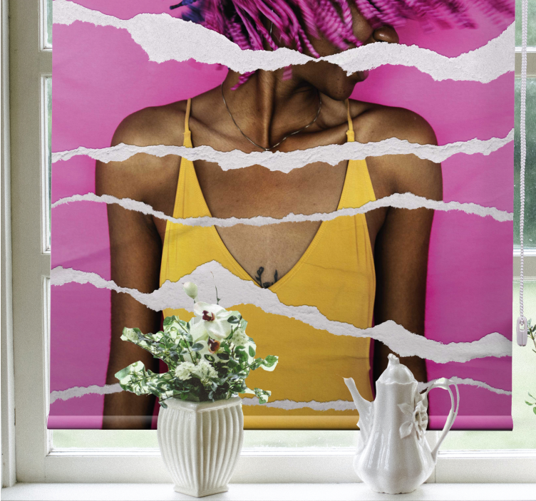 Estore de rolo com desenhos efeito de papel rasgado - TenStickers