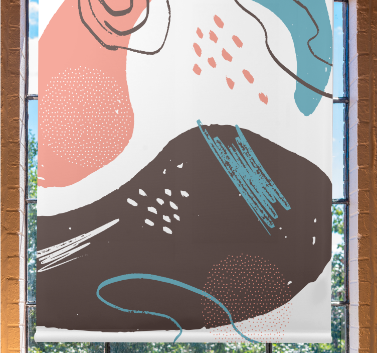 Estore de rolo com desenhos formas abstratas - TenStickers