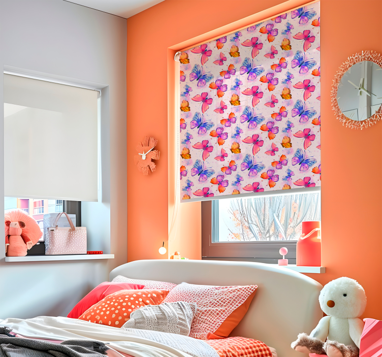 Estore de rolo borboleta aquarela colorida - TenStickers