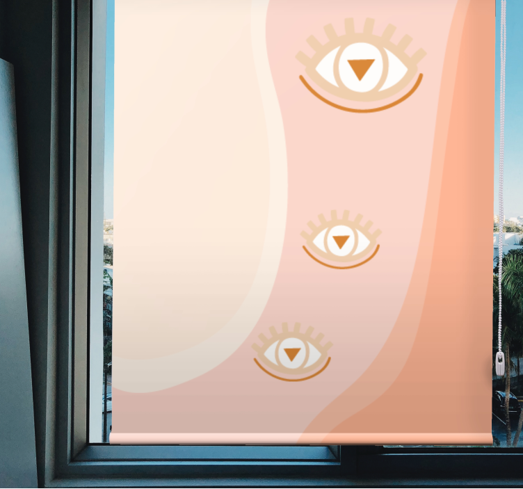 Estore de rolo original olhos em ondas suaves - TenStickers