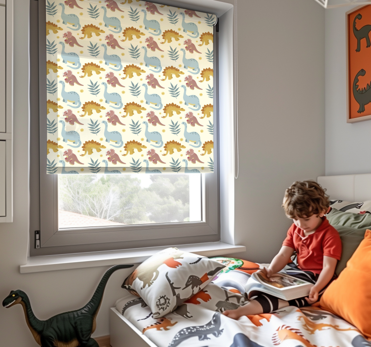 Estore de rolo de dinossauros estilo minimalista - TenStickers