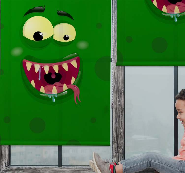 Estore de rolo divertidos monstro verde - TenStickers