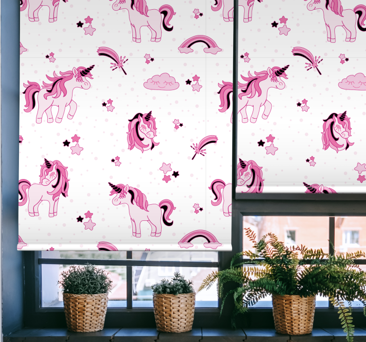 Estore de rolo infantil estampa fantasia unicórnio - TenStickers