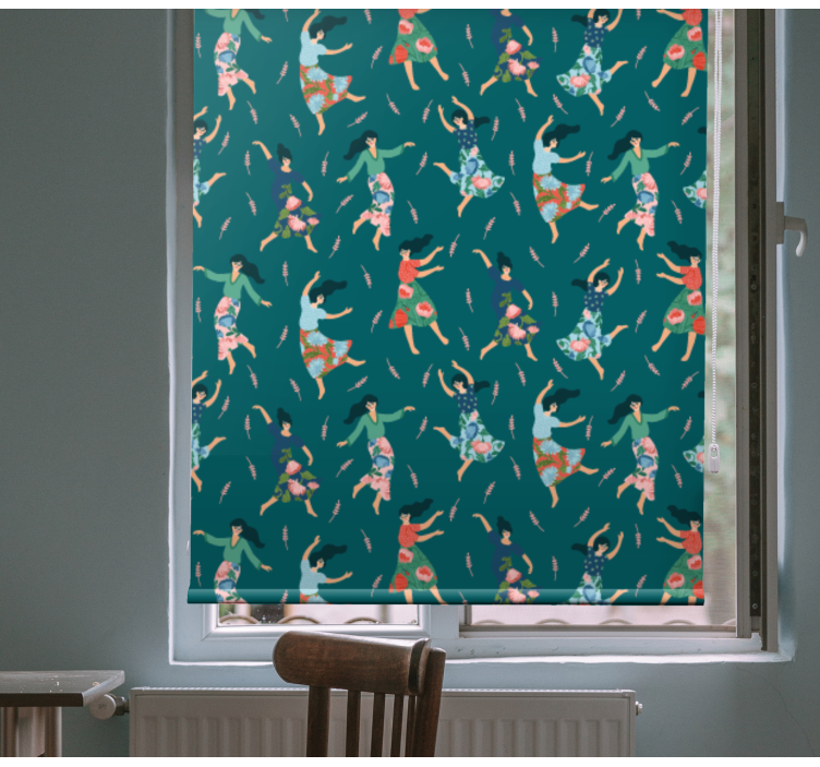 Estore de rolo original padrão de mulheres dançando - TenStickers