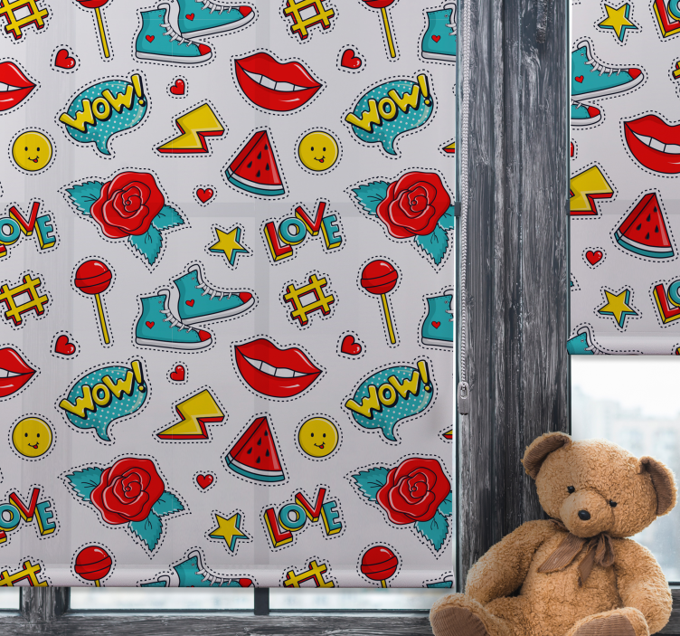 Estore de rolo divertidos padrões da cultura pop - TenStickers