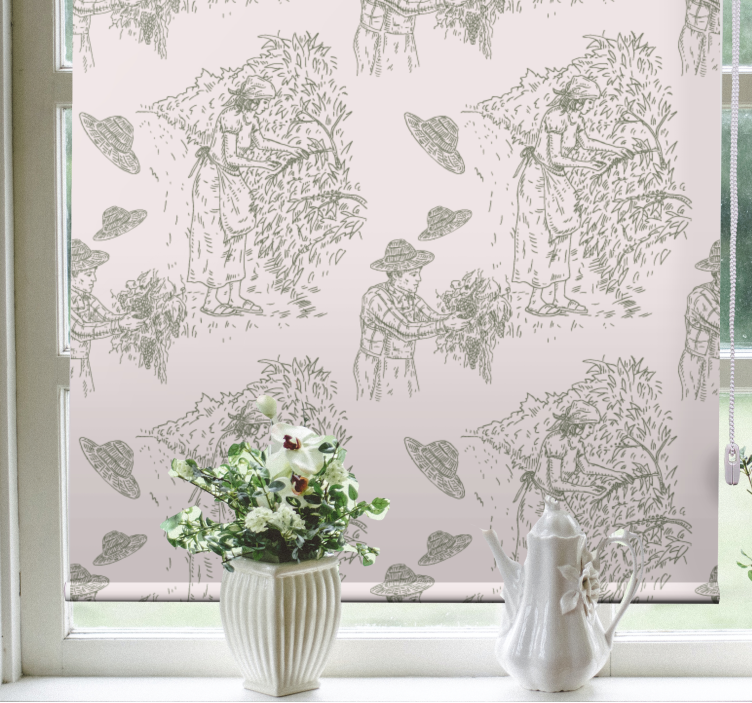 Estore de rolo elegantes cena de colheita vintage - TenStickers