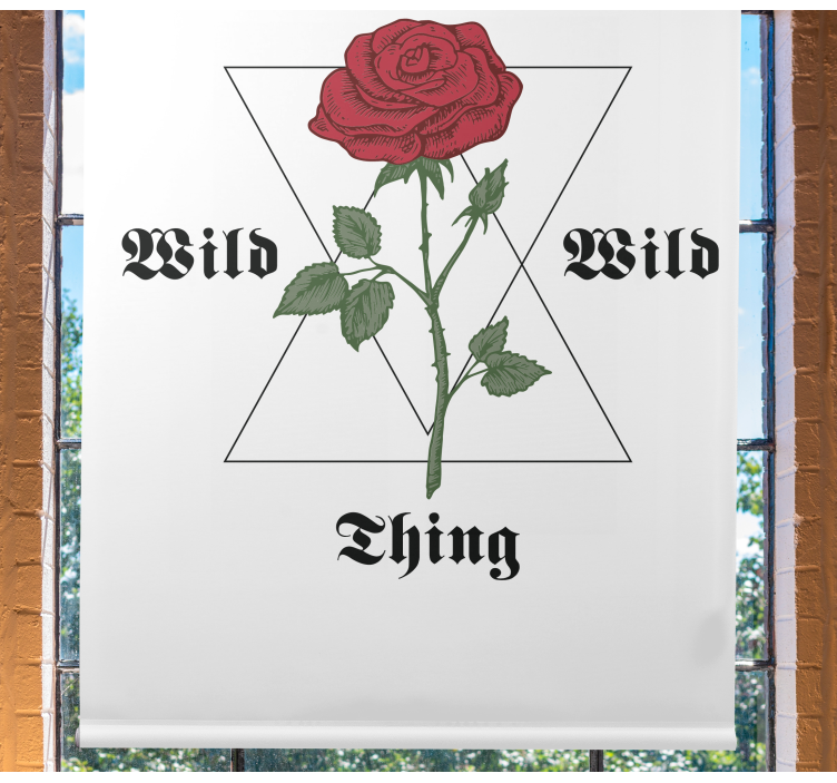 Estore de rolo florais emblema com motivo de rosas - TenStickers