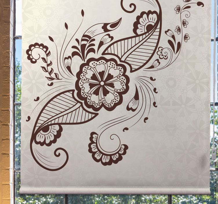 Estore de rolo florais motivo floral intricado - TenStickers