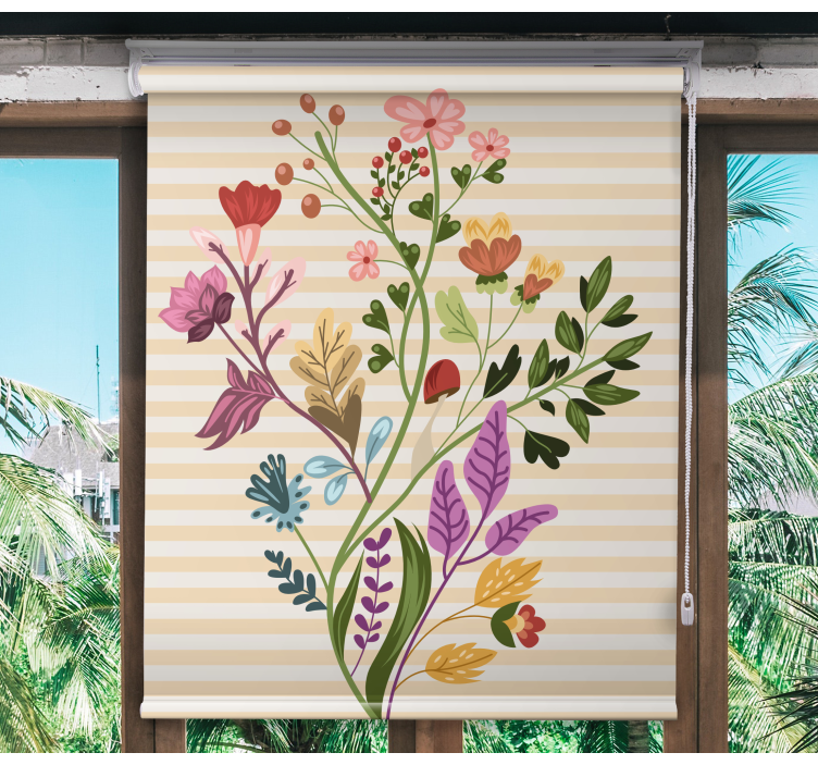 Estore de rolo flores e plantas arranjo floral - TenStickers