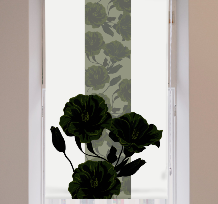 Estore de rolo flores e plantas arranjo de rosas verdes - TenStickers