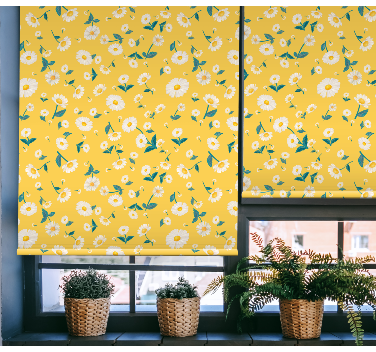 Estore de rolo flores e plantas cortina ensolarada floral - TenStickers