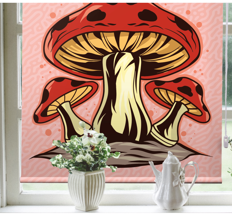 Estore de rolo flores e plantas trio de cogumelos vibrantes - TenStickers