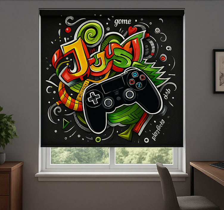 Estore de rolo frikis grafite apenas controle de jogo - TenStickers