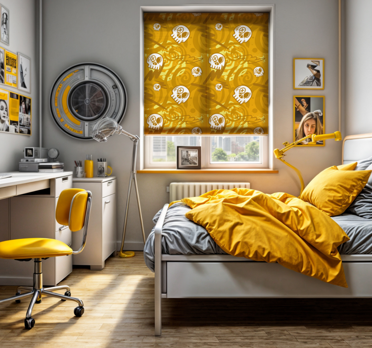 Estore de rolo juvenil graffiti com caveiras  - TenStickers