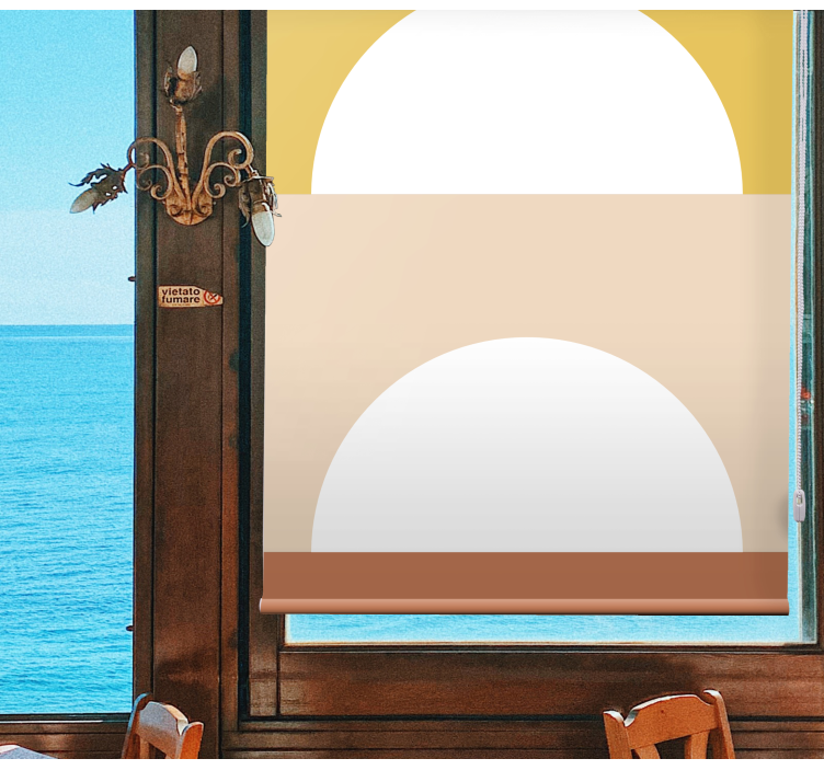 Estore de rolo modernos círculos do sol nascente - TenStickers