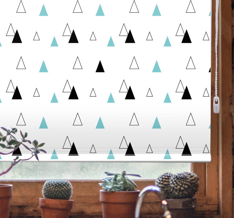 Estore de rolo nórdico padrão triangular minimalista - TenStickers