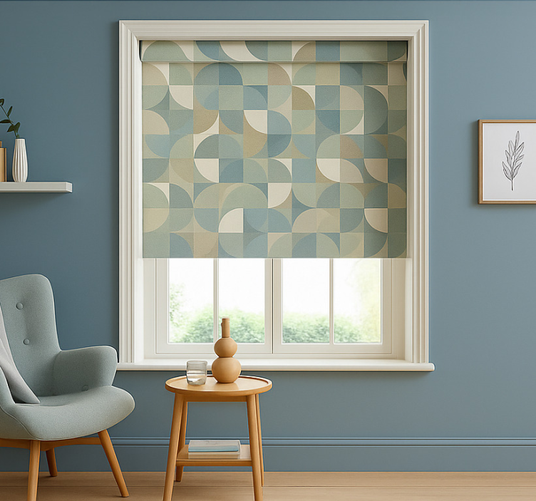 Estore de rolo modernos formas abstratas verdes - TenStickers