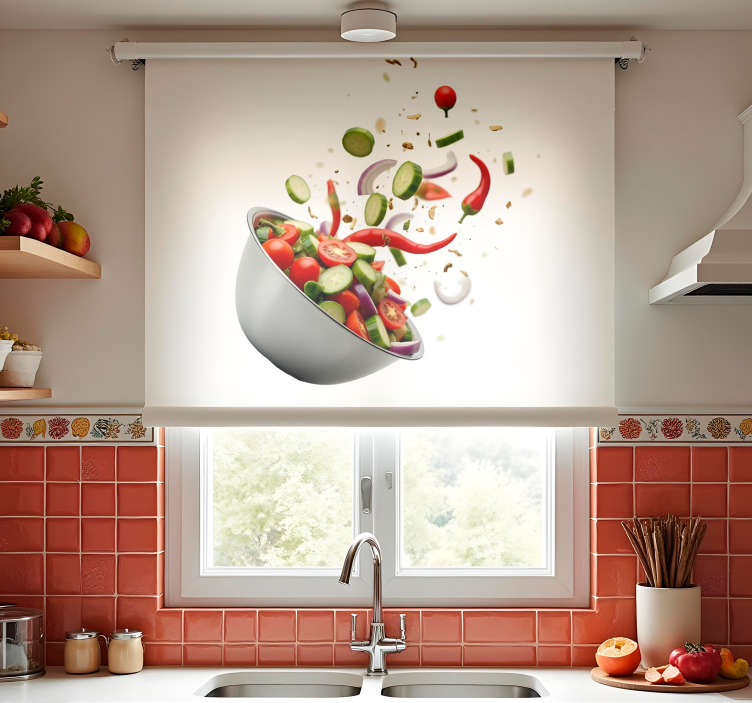 Estore de rolo para cozinha salada fresca - TenStickers