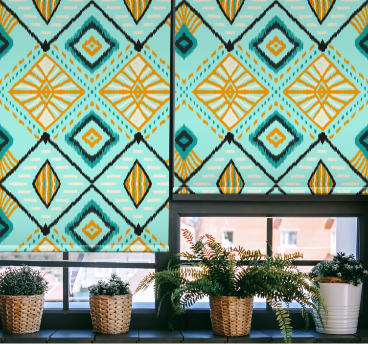 Estore de rolo para sala motivo de diamante geométrico - TenStickers