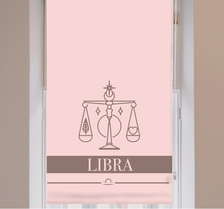 Estore de rolo com frases símbolo do zodíaco de libra - TenStickers