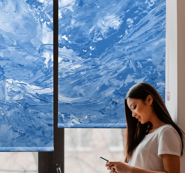 Estore de rolo texturas e padrões motivo de ondas do oceano - TenStickers