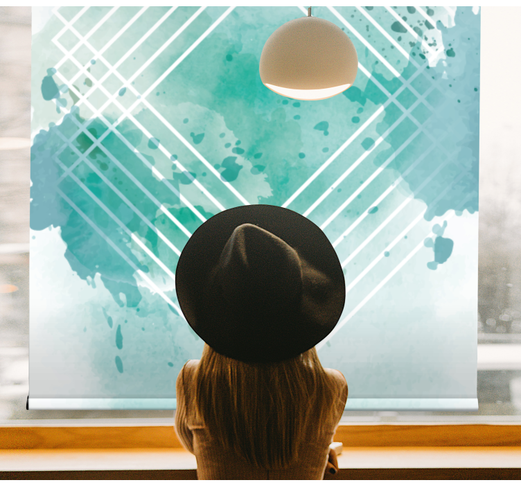 Estore de rolo modernos padrão geométrico aquarela - TenStickers