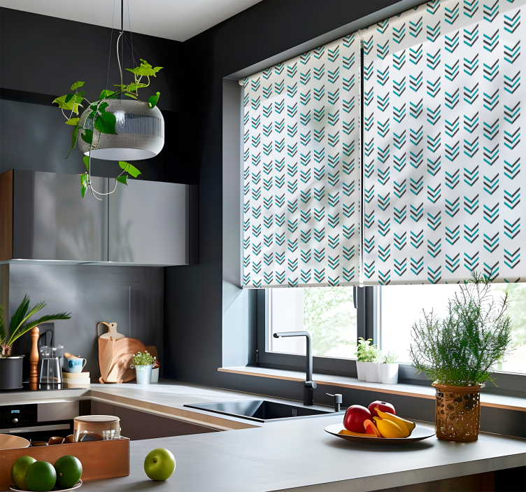 Estore de rolo nórdico setas azuis - TenStickers