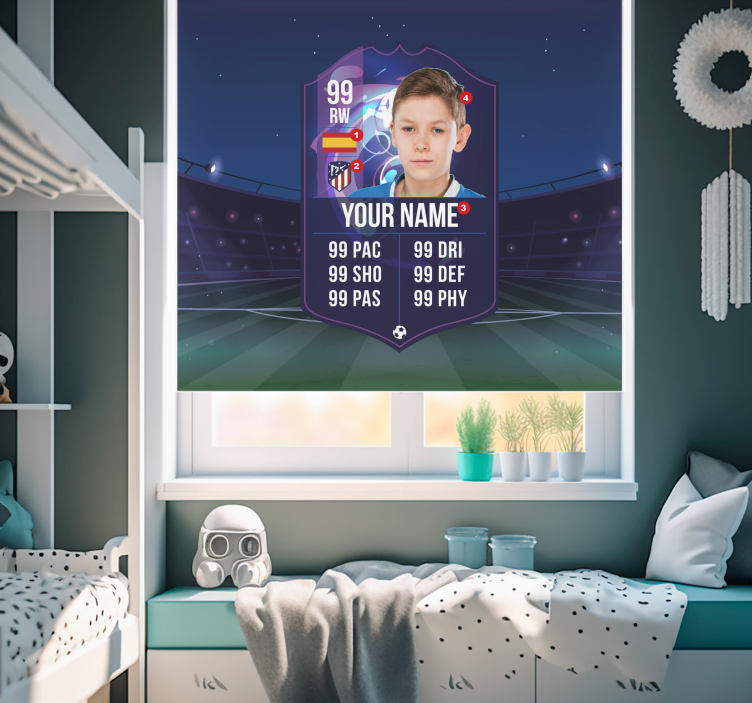 Estore infantil cartão de jogador de futebol - TenStickers