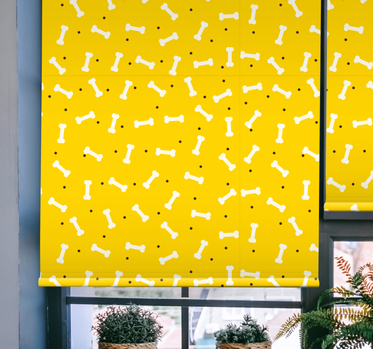 Estores de rolo de animais padrão de osso brincalhão - TenStickers