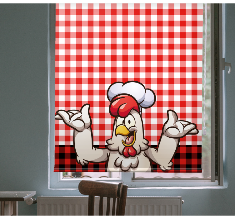 Estores de rolo de animais personagem galo chef - TenStickers