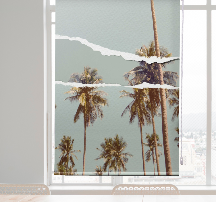 Imagem de palmeiras em papel rasgado estilo cego - TenStickers