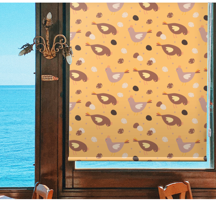 Pintinho laranja padrão vários animais cegos - TenStickers