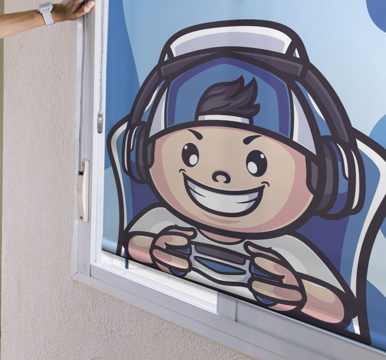 Menino gamer crianças geek cego - TenStickers