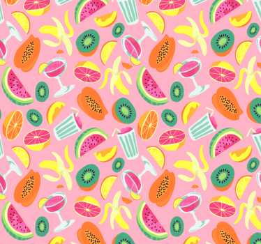 Estore de rolo para cozinha padrão de frutas coloridas - TenStickers