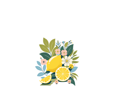 Estore de rolo para cozinha limões artísticos - TenStickers