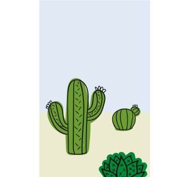 Estore de rolo para cozinha planta cacto - TenStickers