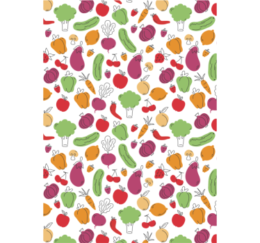 Estore de rolo para cozinha frutas e vegetais - TenStickers